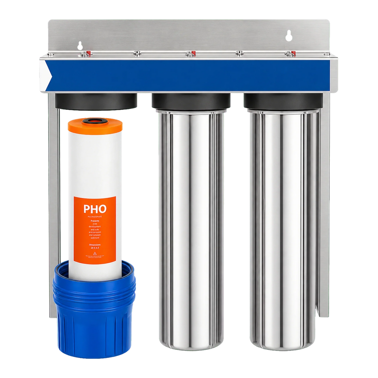 AQUAPRO 20-inch Polyphosphate Anti-Scalant Filter installation