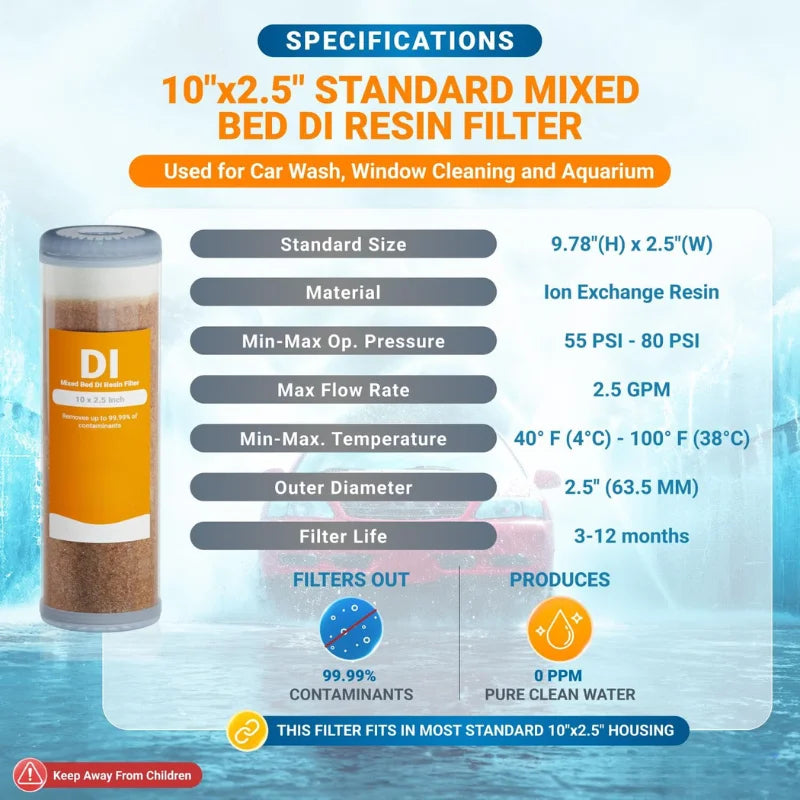 Mix Bed Resin DI Filter