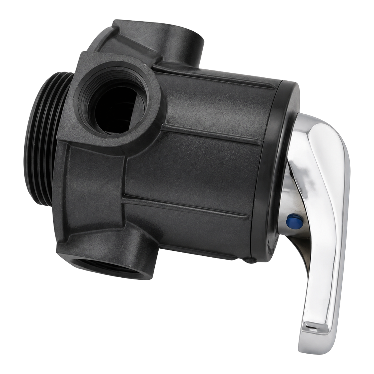 1 inch manual multi port valve - side view