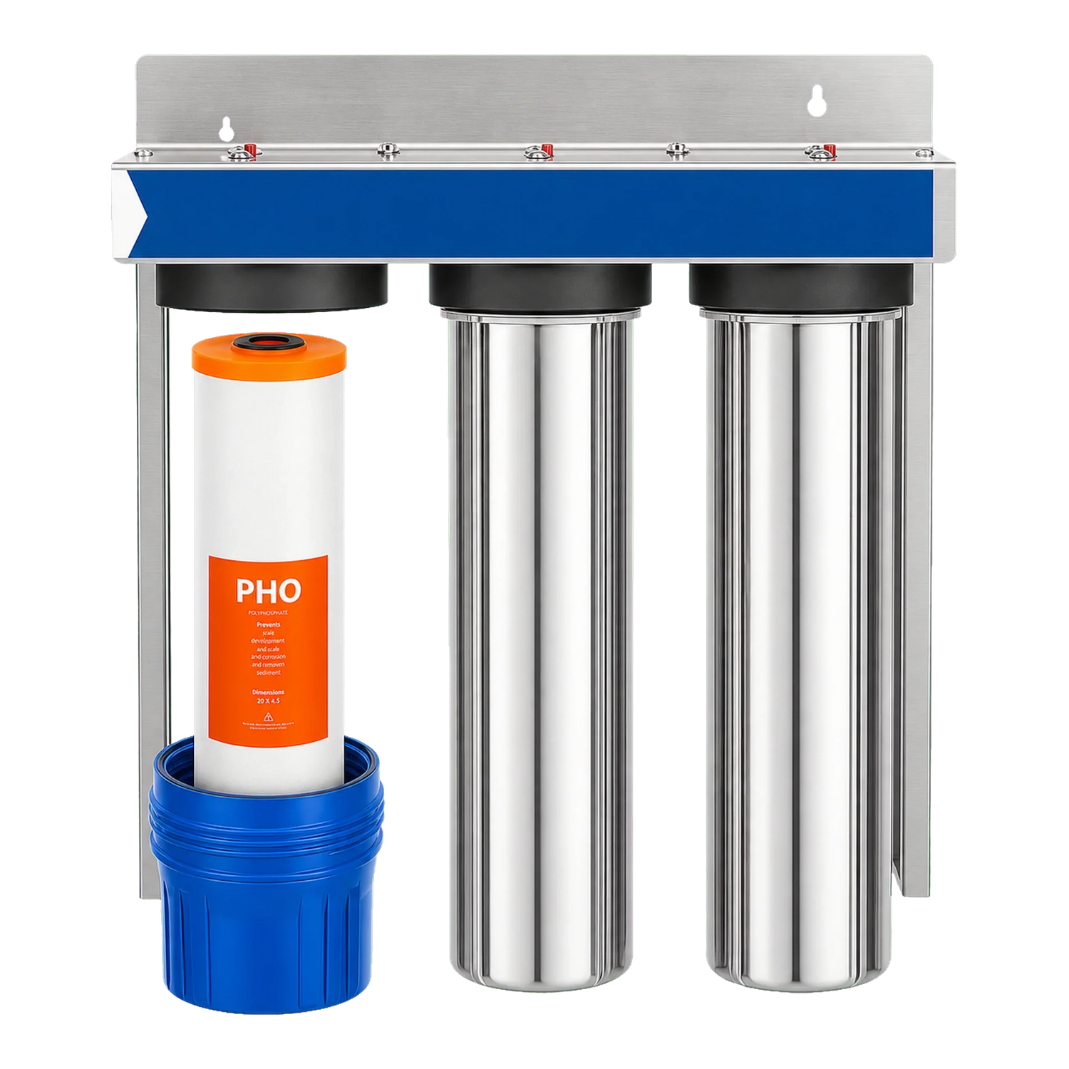 AQUAPRO 20-inch Polyphosphate Anti-Scalant Filter installation