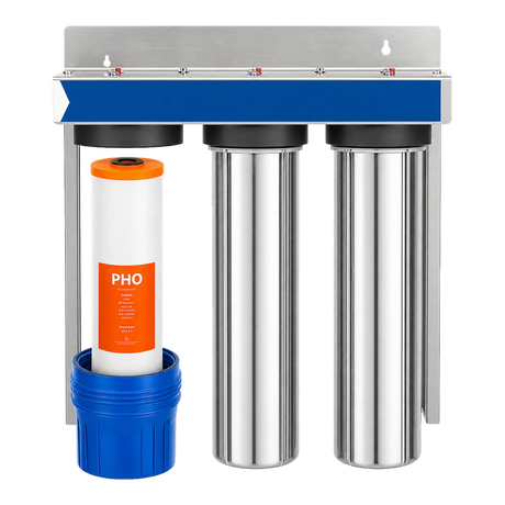 AQUAPRO 20-inch Polyphosphate Anti-Scalant Filter installation