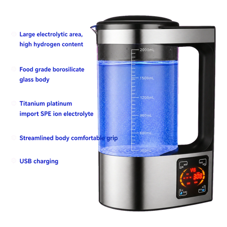 2L Active Hydrogen Rich Water Generator Kettle features