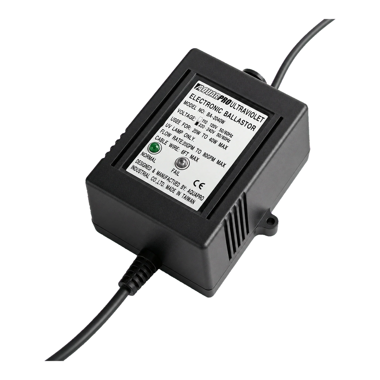 AQUAPRO 40W UV Ballast BA-2040W