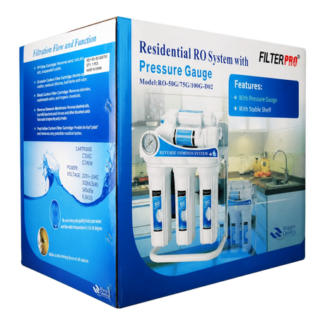 5 Stage RO System FILTERPRO retail carton