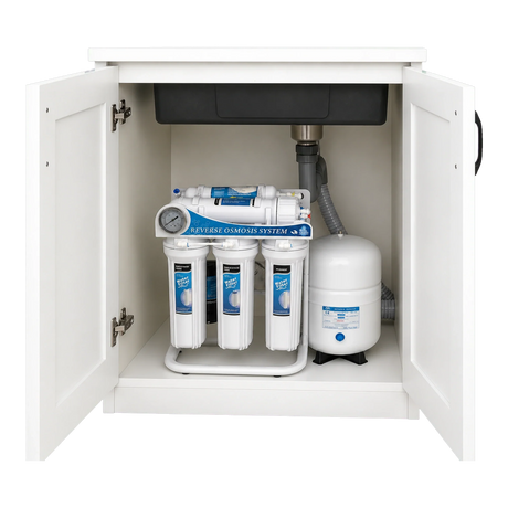 5 Stage RO System FILTERPRO under-sink installation
