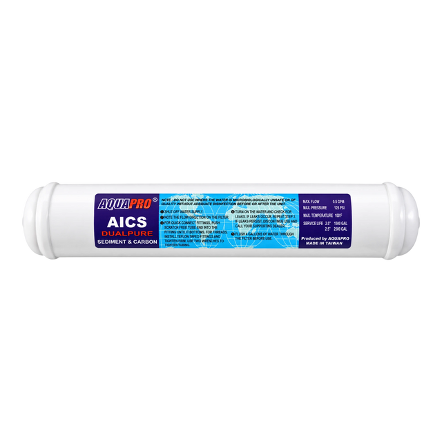 AQUAPRO AICS Dualpure inline sediment and carbon filter