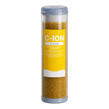 Cation resin filter cartridge for water softening