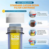 Cation resin filter cartridge installation instructions