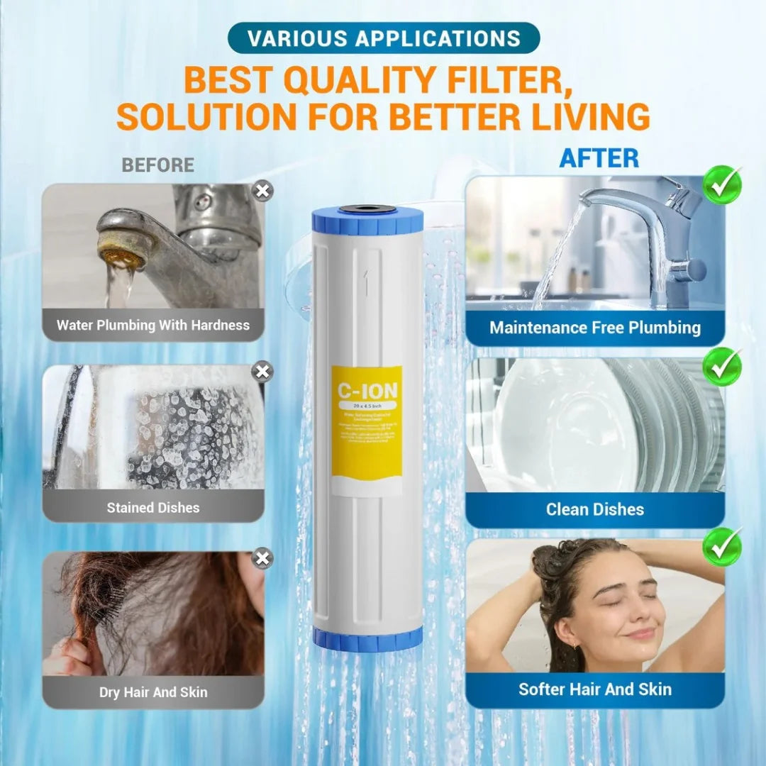 Cation Resin Filter Cartridge (Refillable) 20"x4.5"