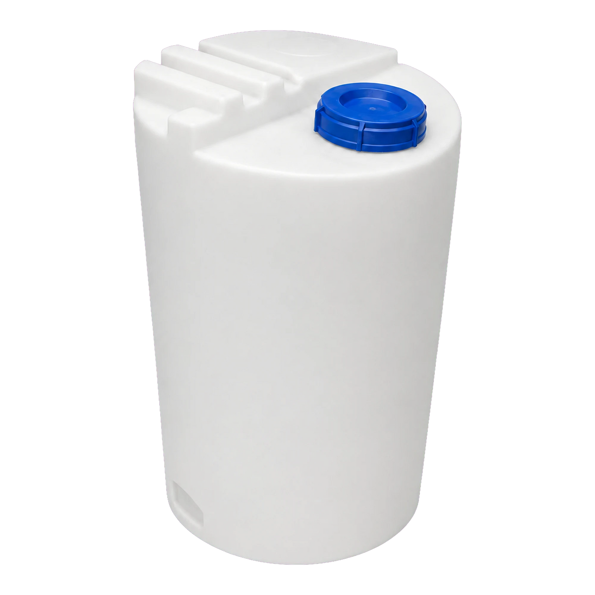 100 liter white chemical dosing tank with blue screw cap