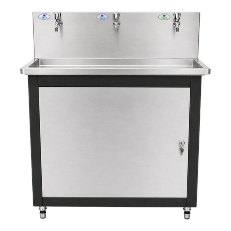 Commercial water dispenser with 400 GPD RO system front view