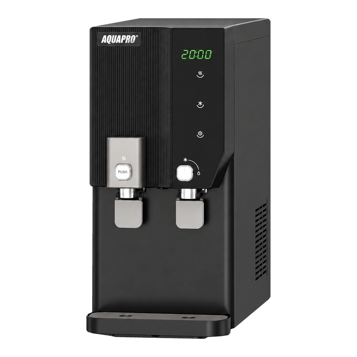 AquaPro countertop RO dispenser with clock - black