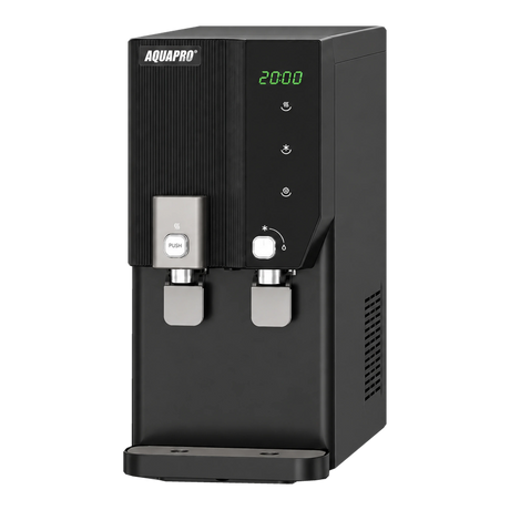 AquaPro countertop RO dispenser with clock - black