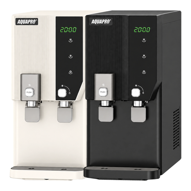 AquaPro countertop RO dispenser with clock - white and black