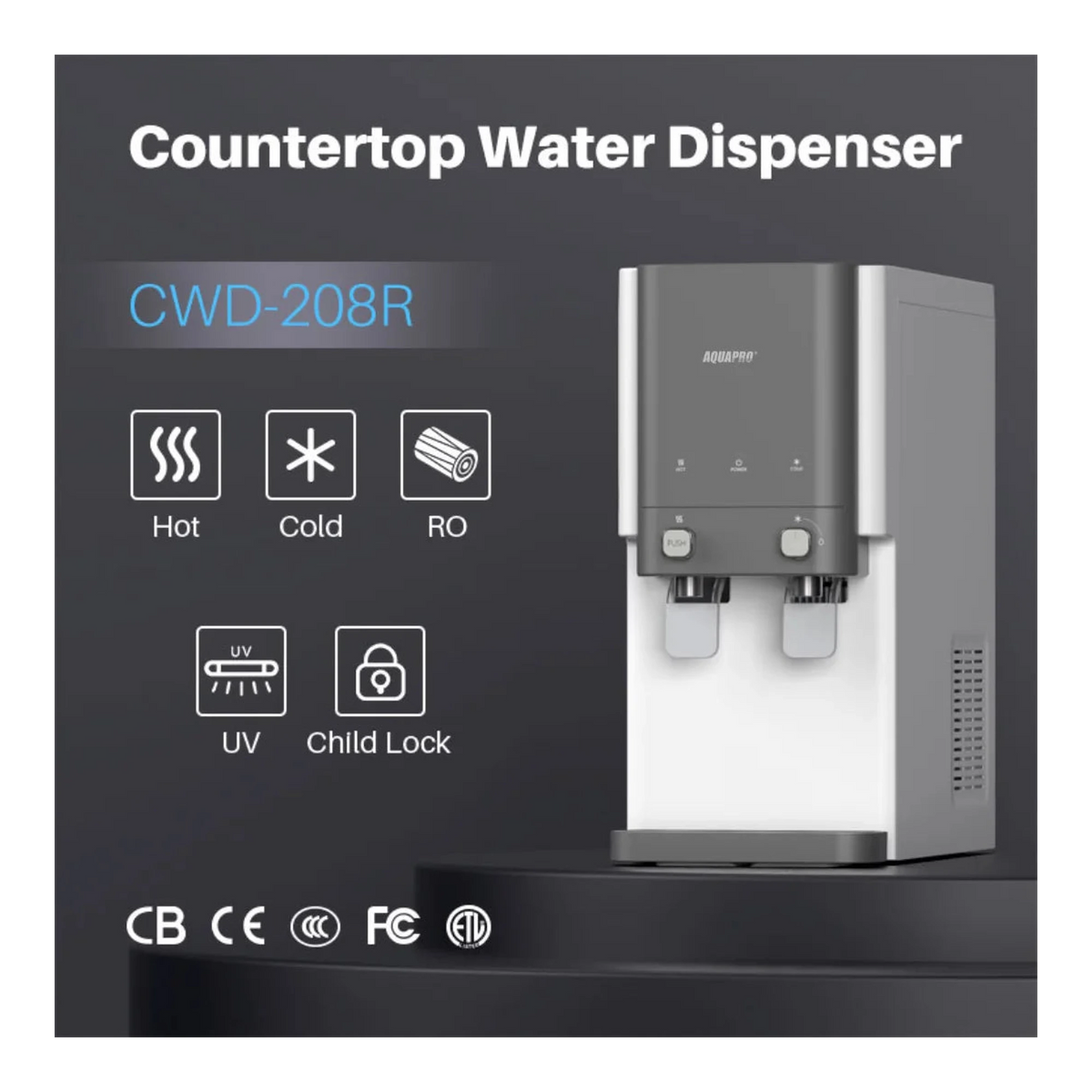 Countertop RO dispenser features